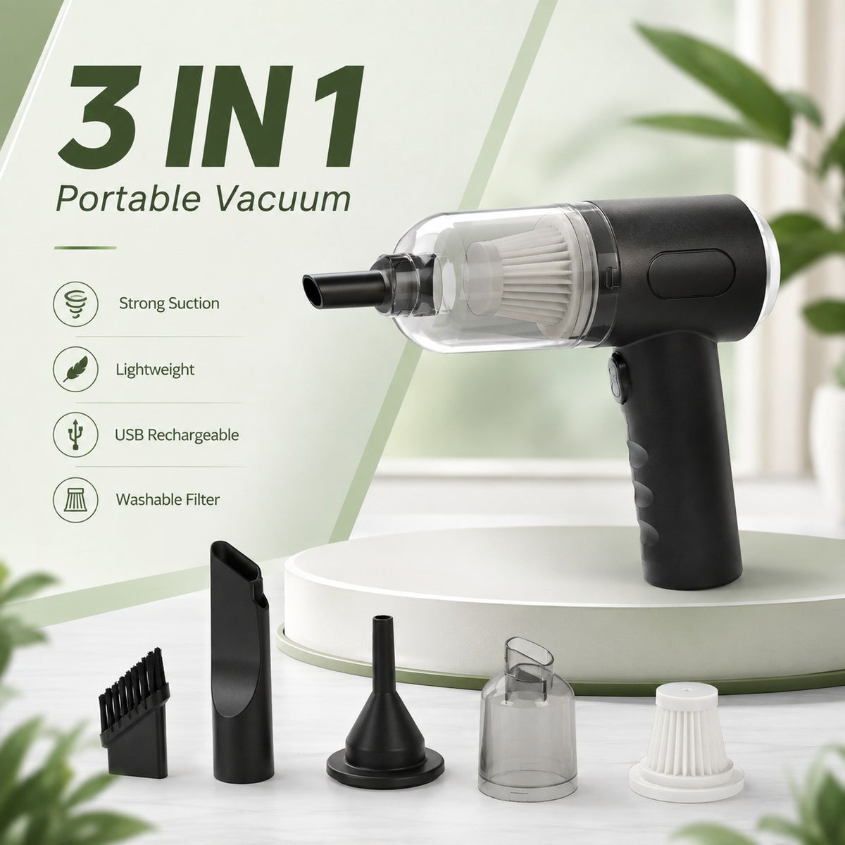Rechargeable Multi-functional Vacuum Cleaner & Air Blower